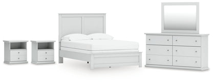 Bostwick Shoals Full Panel Bed, Dresser, Mirror and Nightstand