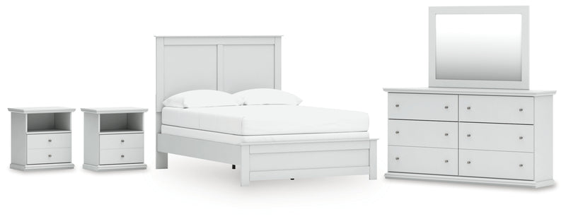 Bostwick Shoals Full Panel Bed, Dresser, Mirror and Nightstand