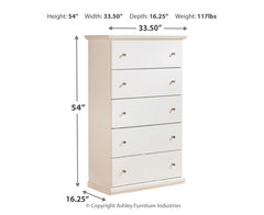Bostwick Shoals King Panel Bed, Dresser, Mirror, Chest and Nightstand