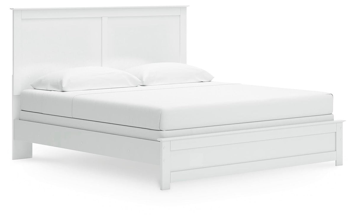 Bostwick Shoals King Panel Bed, Dresser, Mirror and Chest