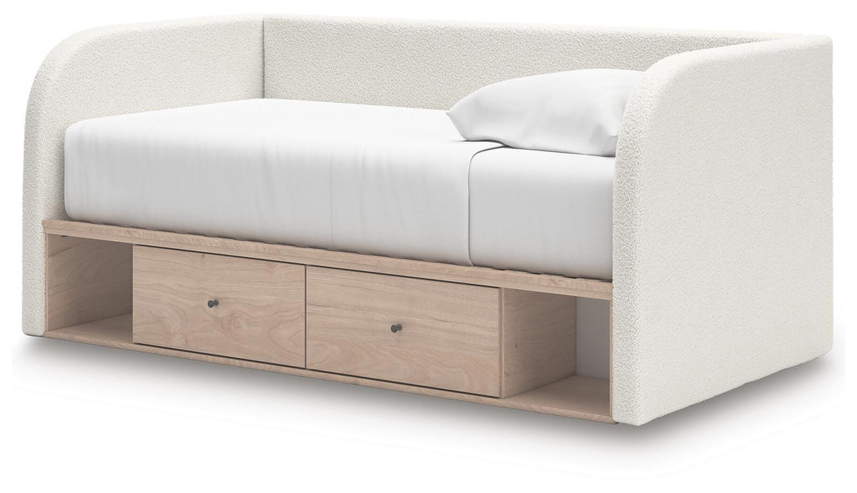 Shapella Twin Day Bed with Storage, Dresser and Nightstand