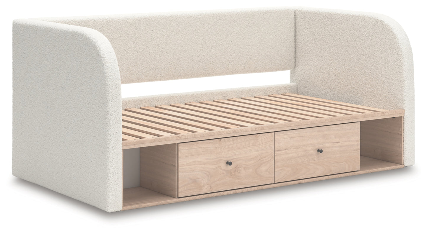 Shapella Twin Upholstered Day Bed with Storage