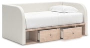 Shapella Twin Upholstered Day Bed with Storage