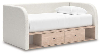 Shapella Twin Day Bed with Storage, Dresser and Nightstand