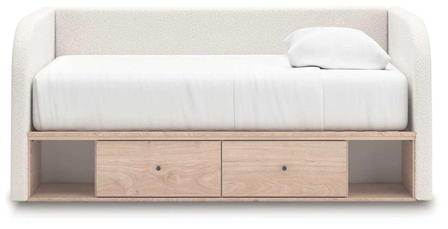 Shapella Twin Upholstered Day Bed with Storage