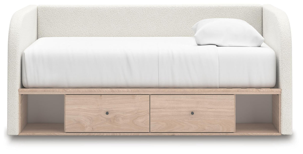 Shapella Twin Day Bed with Storage, Dresser and Nightstand