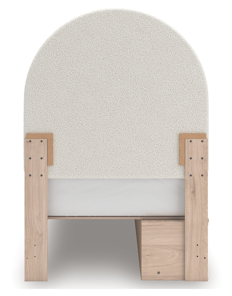 Shapella Twin Upholstered Panel Bed with Storage