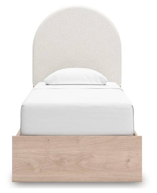 Shapella Twin Upholstered Panel Bed with Storage