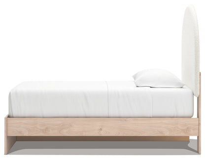 Shapella Twin Upholstered Panel Bed with Storage