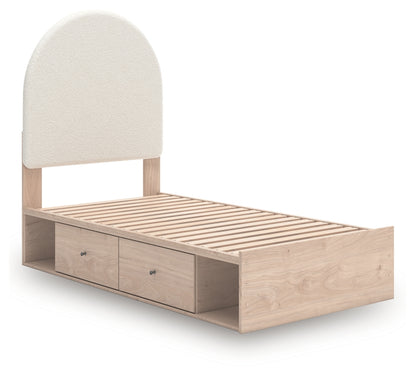 Shapella Twin Upholstered Panel Bed with Storage