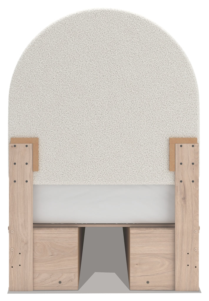 Shapella Twin Upholstered Panel Bed with Storage