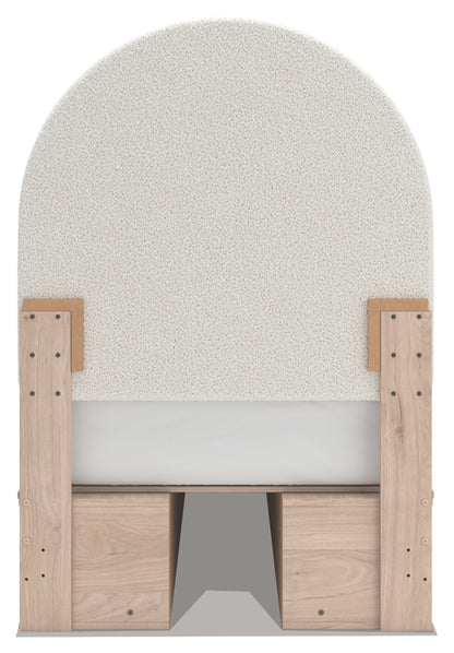 Shapella Twin Upholstered Panel Bed with Storage