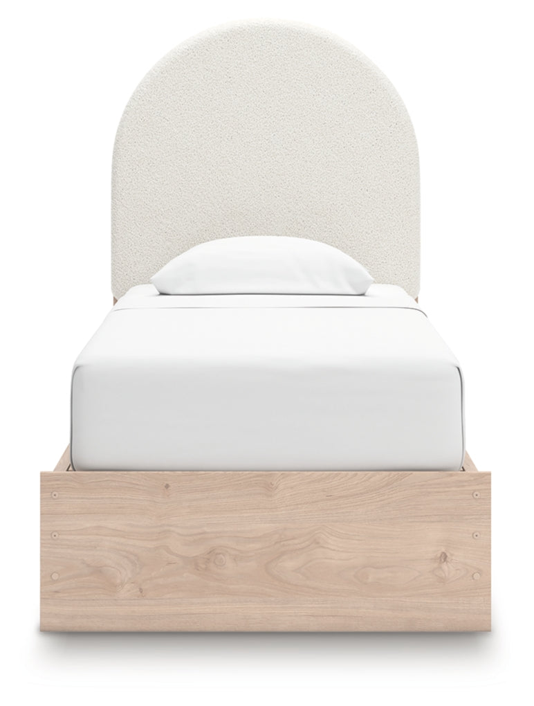 Shapella Twin Upholstered Panel Bed with Storage