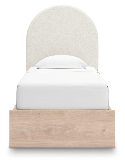 Shapella Twin Upholstered Panel Bed with Storage
