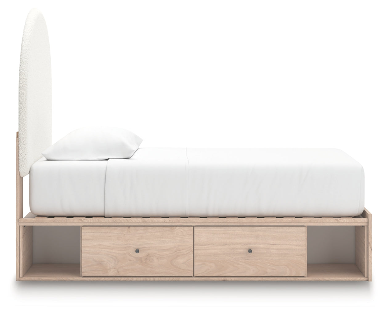 Shapella Twin Upholstered Panel Bed with Storage