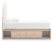 Shapella Twin Upholstered Panel Bed with Storage