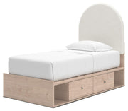 Shapella Twin Upholstered Panel Bed with Storage
