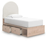 Shapella Twin Upholstered Panel Bed with Storage