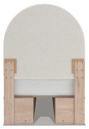 Shapella Twin Upholstered Panel Bed with Storage
