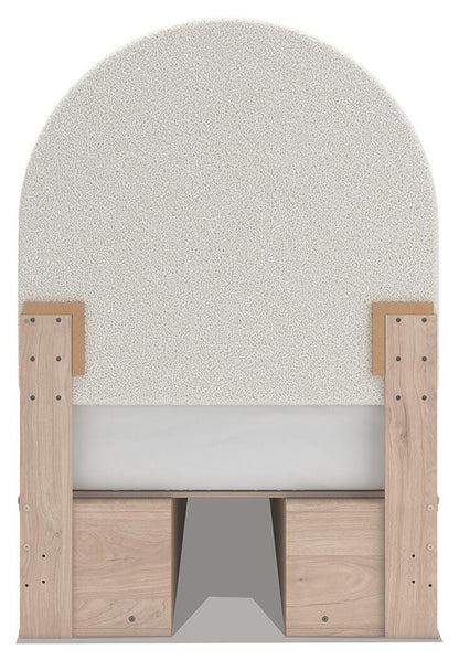 Shapella Twin Upholstered Panel Bed with Storage