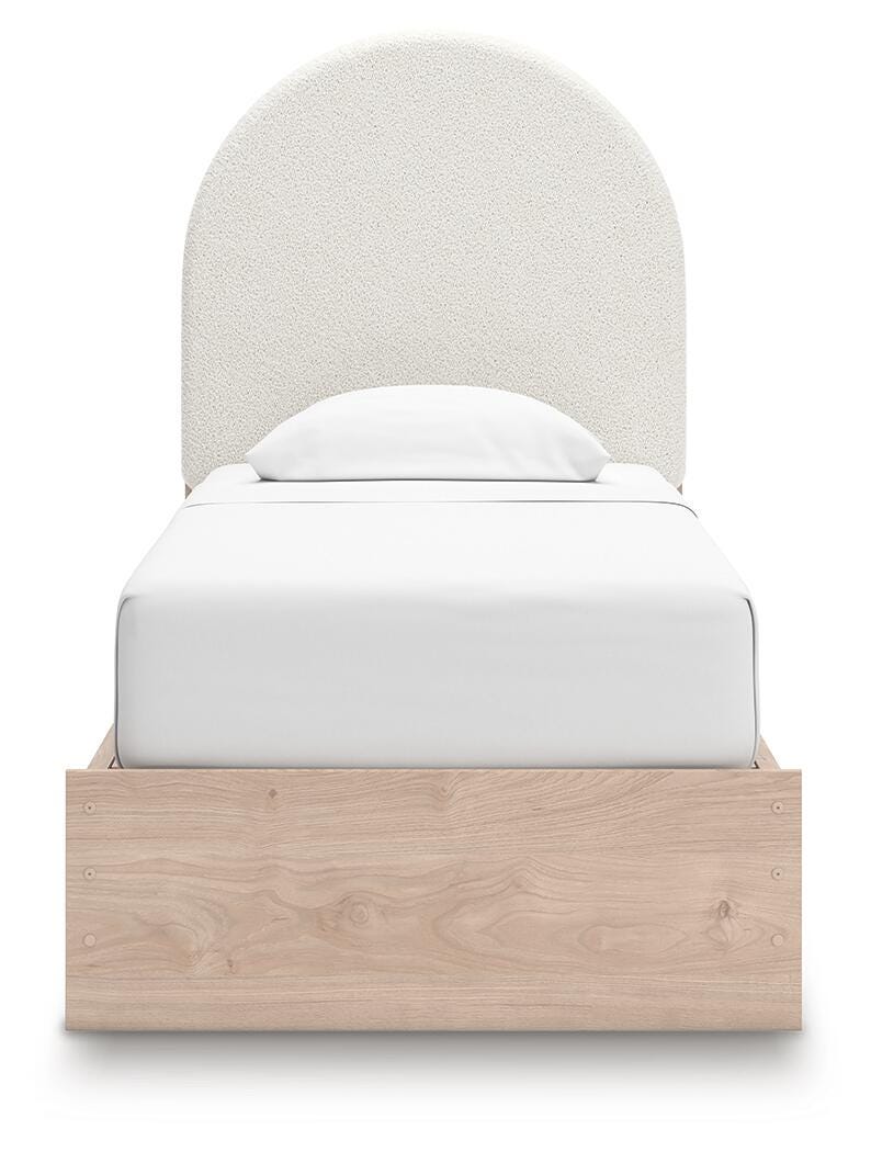 Shapella Twin Upholstered Panel Bed with Storage