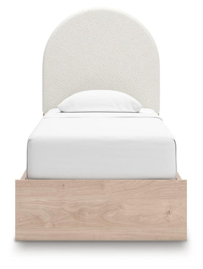 Shapella Twin Upholstered Panel Bed with Storage