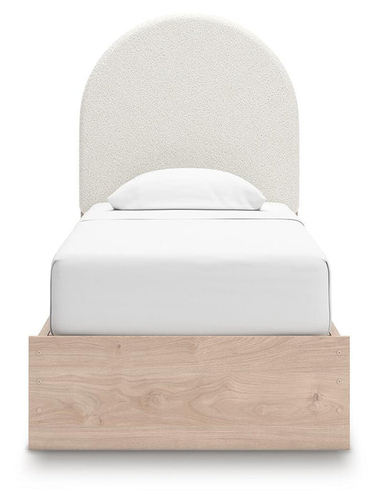 Shapella Twin Upholstered Panel Bed with Storage
