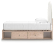 Shapella Twin Upholstered Panel Bed with Storage