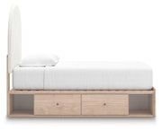 Shapella Twin Upholstered Panel Bed with Storage