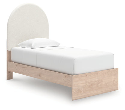 Shapella Twin Upholstered Panel Bed