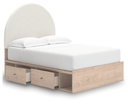 Shapella Full Upholstered Panel Bed with Storage