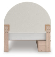Arloster Full Upholstered Panel Bed with Storage, Dresser, Mirror and Nightstand