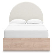 Arloster Full Upholstered Panel Bed with Storage, Dresser, Mirror and Nightstand