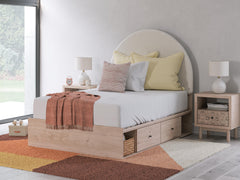Shapella Full Upholstered Panel Bed with Storage