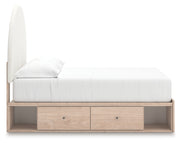 Shapella Full Upholstered Panel Bed with Storage