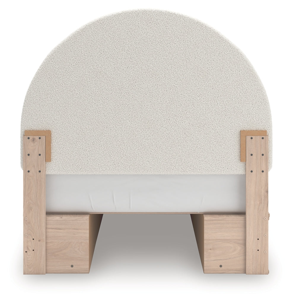 Shapella Full Upholstered Panel Bed with Storage