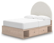 Shapella Full Upholstered Panel Bed with Storage