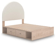 Shapella Full Upholstered Panel Bed with Storage