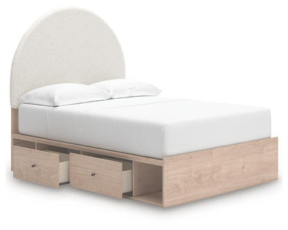 Shapella Full Upholstered Panel Bed with Storage