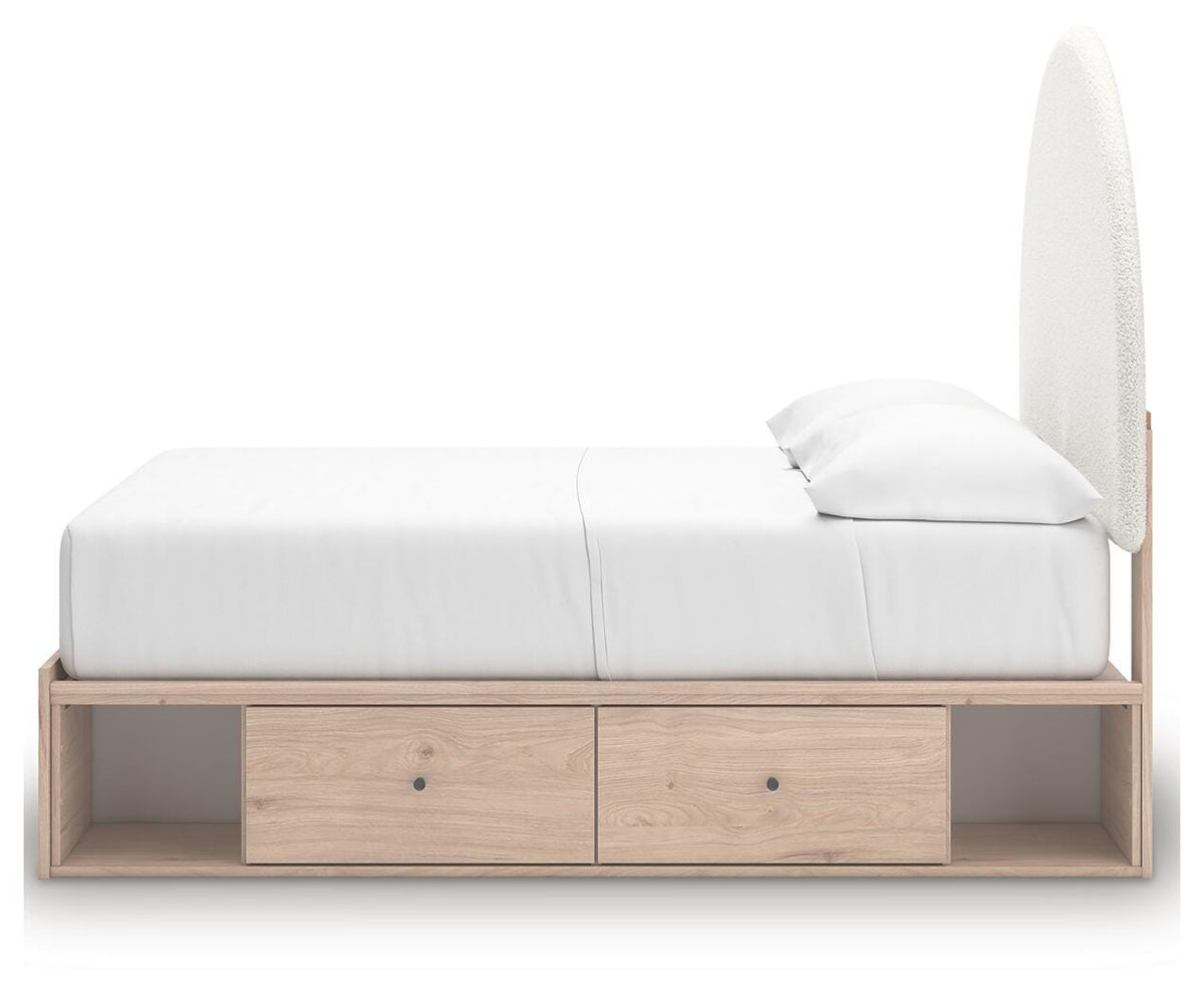 Shapella Full Upholstered Panel Bed with Storage