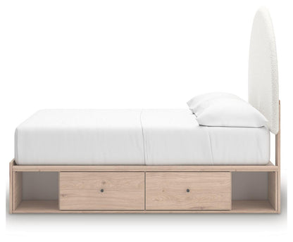 Shapella Full Upholstered Panel Bed with Storage