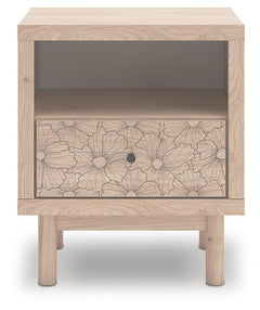 Arloster Full Upholstered Panel Bed with Storage, Dresser, Mirror and Nightstand
