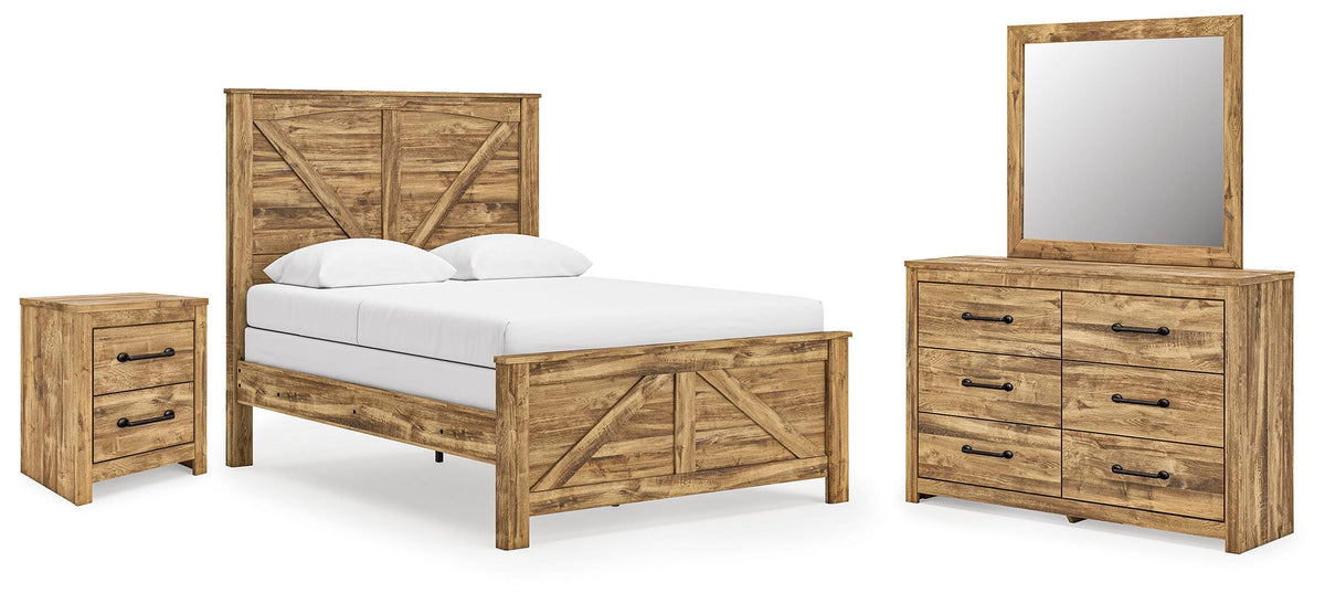 Maystonna Crossbuck Bedroom Set + Free 55" Smart TV