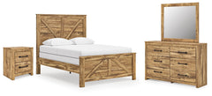 Maystonna Crossbuck Bedroom Set + Free 55" Smart TV