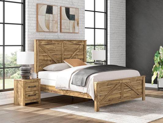 Branstony King Crossbuck Panel Bed