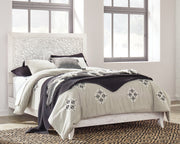 Paxberry Queen Panel Bed with Mirrored Dresser and Nightstand
