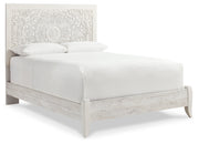 Paxberry Queen Panel Bed with Mirrored Dresser and Chest