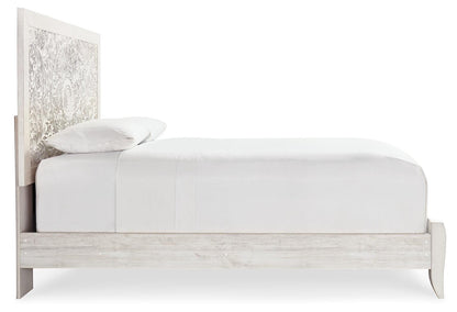 Paxberry Queen Panel Bed with Mirrored Dresser, Chest and Nightstand