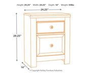 Paxberry Two Drawer Night Stand