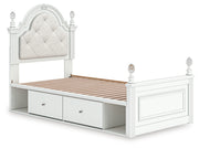 Maylilly Twin Upholstered Panel Storage Bed
